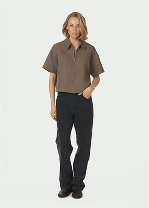 Madicken structure bluse Taupe Neo Noir 